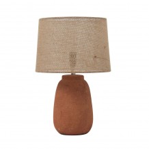 SIERRA ΦΩΤΙΣΤΙΚΟ ΕΠΙΤΡΑΠΕΖΙΟ 28x28x44cm STONEWARE TERRACOTTA ΛΙΝΟ ΜΠΕΖ c543073