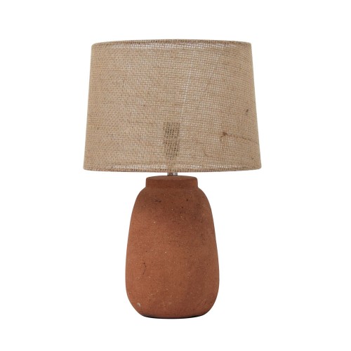 SIERRA ΦΩΤΙΣΤΙΚΟ ΕΠΙΤΡΑΠΕΖΙΟ 28x28x44cm STONEWARE TERRACOTTA ΛΙΝΟ ΜΠΕΖ c543073