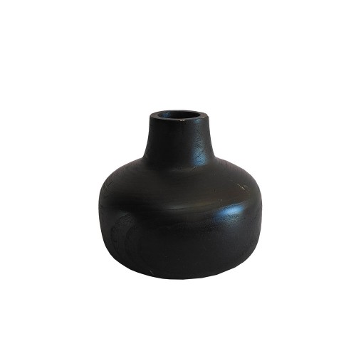 NUBIA ΒΑΖΟ 22x22x20cm ΞΥΛΟ ΜΑΥΡΟ c543075