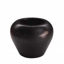 NUBIA ΒΑΖΟ 27x27x21cm ΞΥΛΟ ΜΑΥΡΟ c543078