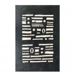 IMPRINT DARK ΠΙΝΑΚΑΣ ΔΙΑΚΟΣΜΗΣΗΣ 80x120x4cm ΚΑΜΒΑΣ ΜΑΥΡΟ ΛΕΥΚΟ MDF c543086