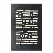 IMPRINT DARK ΠΙΝΑΚΑΣ ΔΙΑΚΟΣΜΗΣΗΣ 80x120x4cm ΚΑΜΒΑΣ ΜΑΥΡΟ ΛΕΥΚΟ MDF c543086