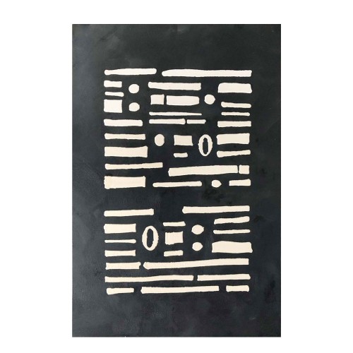 IMPRINT DARK ΠΙΝΑΚΑΣ ΔΙΑΚΟΣΜΗΣΗΣ 80x120x4cm ΚΑΜΒΑΣ ΜΑΥΡΟ ΛΕΥΚΟ MDF c543086