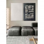 IMPRINT DARK ΠΙΝΑΚΑΣ ΔΙΑΚΟΣΜΗΣΗΣ 80x120x4cm ΚΑΜΒΑΣ ΜΑΥΡΟ ΛΕΥΚΟ MDF c543086