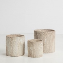 PUMOR ΚΑΣΠΩ ΣΕΤ 3ΤΜΧ 18x18x18cm ΚΕΡΑΜΙΚΟ ΜΠΕΖ ΛΕΥΚΟ c543088