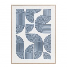 AZURE HEAVEN ΠΙΝΑΚΑΣ ΔΙΑΚΟΣΜΗΣΗΣ 60x80x5cm ΚΑΜΒΑΣ ΛΕΥΚΟ ΜΠΛΕ ΣΚΟΥΡΟ ΞΥΛΟ ΦΥΣΙΚΟ c543092