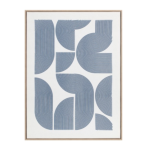 AZURE HEAVEN ΠΙΝΑΚΑΣ ΔΙΑΚΟΣΜΗΣΗΣ 60x80x5cm ΚΑΜΒΑΣ ΛΕΥΚΟ ΜΠΛΕ ΣΚΟΥΡΟ ΞΥΛΟ ΦΥΣΙΚΟ c543092