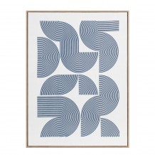 AZURE HEAVEN ΠΙΝΑΚΑΣ ΔΙΑΚΟΣΜΗΣΗΣ 60x80x5cm ΚΑΜΒΑΣ ΛΕΥΚΟ ΜΠΛΕ ΣΚΟΥΡΟ ΞΥΛΟ ΦΥΣΙΚΟ c543093