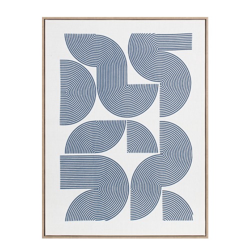 AZURE HEAVEN ΠΙΝΑΚΑΣ ΔΙΑΚΟΣΜΗΣΗΣ 60x80x5cm ΚΑΜΒΑΣ ΛΕΥΚΟ ΜΠΛΕ ΣΚΟΥΡΟ ΞΥΛΟ ΦΥΣΙΚΟ c543093