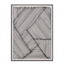 STAY TRUE ΠΙΝΑΚΑΣ ΔΙΑΚΟΣΜΗΣΗΣ 60x80x4cm ΔΕΡΜΑ ΛΕΥΚΟ ΜΑΥΡΟ ΞΥΛΟ ΜΑΥΡΟ c543094