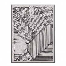 STAY TRUE ΠΙΝΑΚΑΣ ΔΙΑΚΟΣΜΗΣΗΣ 60x80x4cm ΔΕΡΜΑ ΛΕΥΚΟ ΜΑΥΡΟ ΞΥΛΟ ΜΑΥΡΟ c543095