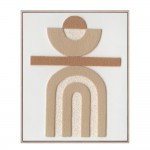 BOHO BALANCE ΠΙΝΑΚΑΣ ΔΙΑΚΟΣΜΗΣΗΣ 80x100x5cm ΚΑΜΒΑΣ ΜΠΕΖ TERRACOTTA ΞΥΛΟ ΦΥΣΙΚΟ c543097