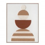 BOHO BALANCE ΠΙΝΑΚΑΣ ΔΙΑΚΟΣΜΗΣΗΣ 80x100x5cm ΚΑΜΒΑΣ TERRACOTTA ΜΠΕΖ ΞΥΛΟ ΦΥΣΙΚΟ c543098