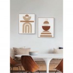 BOHO BALANCE ΠΙΝΑΚΑΣ ΔΙΑΚΟΣΜΗΣΗΣ 80x100x5cm ΚΑΜΒΑΣ TERRACOTTA ΜΠΕΖ ΞΥΛΟ ΦΥΣΙΚΟ c543098