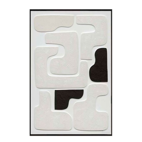 RENVO ΠΙΝΑΚΑΣ ΔΙΑΚΟΣΜΗΣΗΣ 80x120x5cm ΚΑΜΒΑΣ ΛΕΥΚΟ ΜΑΥΡΟ ΞΥΛΟ ΜΑΥΡΟ c543101