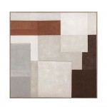 RAGNA SQUARE ΠΙΝΑΚΑΣ ΔΙΑΚΟΣΜΗΣΗΣ 100x100x5cm ΚΑΜΒΑΣ ΠΟΛΥΧΡΩΜΟ ΞΥΛΟ ΦΥΣΙΚΟ c543102