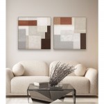 RAGNA SQUARE ΠΙΝΑΚΑΣ ΔΙΑΚΟΣΜΗΣΗΣ 100x100x5cm ΚΑΜΒΑΣ ΠΟΛΥΧΡΩΜΟ ΞΥΛΟ ΦΥΣΙΚΟ c543103