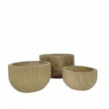 SONTO ΜΠΩΛ SET 3ΤΜΧ 29x29x17cm ΞΥΛΟ ΦΥΣΙΚΟ c543104