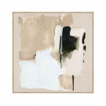 UNSEEN SHADOWS ΠΙΝΑΚΑΣ ΔΙΑΚΟΣΜΗΤΙΚΟΣ ΜΕ ΚΟΡΝΙΖΑ 80x80x4cm ΚΑΜΒΑΣ ΜΠΕΖ ΛΕΥΚΟ PP c543115