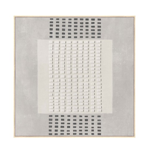 FRAMED DREAM ΠΙΝΑΚΑΣ ΔΙΑΚΟΣΜΗΤΙΚΟΣ ΜΕ ΚΟΡΝΙΖΑ 80x80x4cm ΚΑΜΒΑΣ ΓΚΡΙ ΑΝΟΙΧΤΟ ΜΠΕΖ ΞΥΛΟ c543117