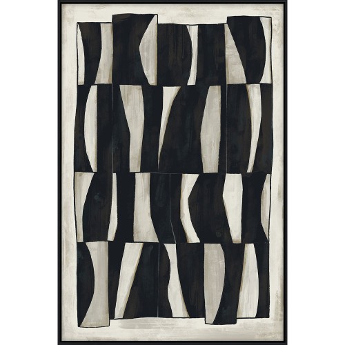 CEBRA ΠΙΝΑΚΑΣ ΔΙΑΚΟΣΜΗΤΙΚΟΣ ΜΕ ΚΟΡΝΙΖΑ 80x120x4cm ΚΑΜΒΑΣ BEIGE ΜΑΥΡΟ ΞΥΛΟ ΜΑΥΡΟ c543119