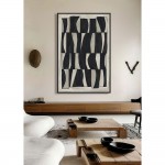 CEBRA ΠΙΝΑΚΑΣ ΔΙΑΚΟΣΜΗΤΙΚΟΣ ΜΕ ΚΟΡΝΙΖΑ 80x120x4cm ΚΑΜΒΑΣ BEIGE ΜΑΥΡΟ ΞΥΛΟ ΜΑΥΡΟ c543119