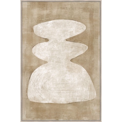 CANDELABRA A ΠΙΝΑΚΑΣ ΔΙΑΚΟΣΜΗΤΙΚΟΣ ΜΕ ΚΟΡΝΙΖΑ 80x120x4cm ΚΑΜΒΑΣ ΚΑΦΕ BEIGE ΞΥΛΟ ΦΥΣΙΚΟ c543120