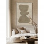 CANDELABRA B ΠΙΝΑΚΑΣ ΔΙΑΚΟΣΜΗΤΙΚΟΣ ΜΕ ΚΟΡΝΙΖΑ 80x120x4cm ΚΑΜΒΑΣ BEIGE ΚΑΦΕ ΞΥΛΟ ΦΥΣΙΚΟ c543121