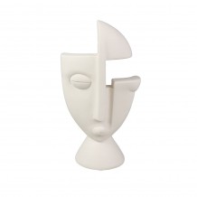 HALF FACE ΔΙΑΚΟΣΜΗΤΙΚΟ ΠΡΟΣΩΠΟ 15 5x9 5x29cm POLYRESIN OFF WHITE c543140