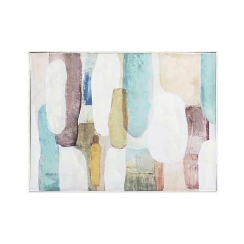 MINT AIR ΠΙΝΑΚΑΣ ΔΙΑΚΟΣΜΗΤΙΚΟΣ ΜΕ ΚΟΡΝΙΖΑ 90x120x4cm ΚΑΜΒΑΣ ΠΟΛΥΧΡΩΜΟ ΞΥΛΟ ΑΣΠΡΟ c543156