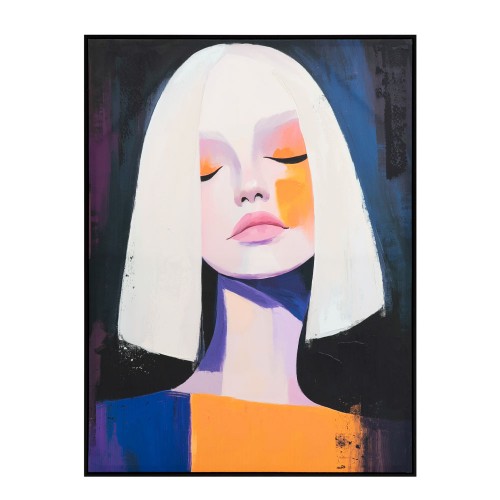 DONNA SOGNA ΠΙΝΑΚΑΣ ΔΙΑΚΟΣΜΗΤΙΚΟΣ ΜΕ ΚΟΡΝΙΖΑ 90x120x4cm ΚΑΜΒΑΣ ΠΟΛΥΧΡΩΜΟ ΞΥΛΟ ΜΑΥΡΟ c543157