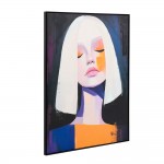 DONNA SOGNA ΠΙΝΑΚΑΣ ΔΙΑΚΟΣΜΗΤΙΚΟΣ ΜΕ ΚΟΡΝΙΖΑ 90x120x4cm ΚΑΜΒΑΣ ΠΟΛΥΧΡΩΜΟ ΞΥΛΟ ΜΑΥΡΟ c543157