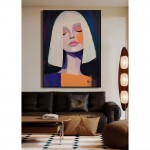 DONNA SOGNA ΠΙΝΑΚΑΣ ΔΙΑΚΟΣΜΗΤΙΚΟΣ ΜΕ ΚΟΡΝΙΖΑ 90x120x4cm ΚΑΜΒΑΣ ΠΟΛΥΧΡΩΜΟ ΞΥΛΟ ΜΑΥΡΟ c543157