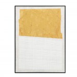 DUE MONDI ΠΙΝΑΚΑΣ ΔΙΑΚΟΣΜΗΤΙΚΟΣ ΜΕ ΚΟΡΝΙΖΑ 90x120x4cm ΚΑΜΒΑΣ ΜΠΕΖ ΜΟΥΣΤΑΡΔΙ ΞΥΛΟ ΜΑΥΡΟ c543161