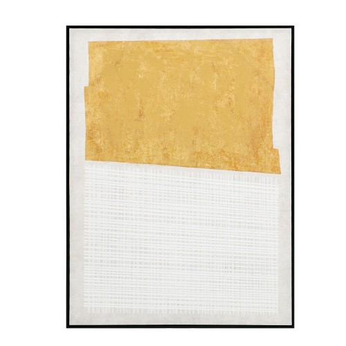 DUE MONDI ΠΙΝΑΚΑΣ ΔΙΑΚΟΣΜΗΤΙΚΟΣ ΜΕ ΚΟΡΝΙΖΑ 90x120x4cm ΚΑΜΒΑΣ ΜΠΕΖ ΜΟΥΣΤΑΡΔΙ ΞΥΛΟ ΜΑΥΡΟ c543161