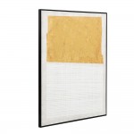 DUE MONDI ΠΙΝΑΚΑΣ ΔΙΑΚΟΣΜΗΤΙΚΟΣ ΜΕ ΚΟΡΝΙΖΑ 90x120x4cm ΚΑΜΒΑΣ ΜΠΕΖ ΜΟΥΣΤΑΡΔΙ ΞΥΛΟ ΜΑΥΡΟ c543161