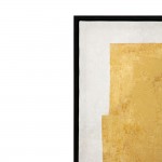 DUE MONDI ΠΙΝΑΚΑΣ ΔΙΑΚΟΣΜΗΤΙΚΟΣ ΜΕ ΚΟΡΝΙΖΑ 90x120x4cm ΚΑΜΒΑΣ ΜΠΕΖ ΜΟΥΣΤΑΡΔΙ ΞΥΛΟ ΜΑΥΡΟ c543161