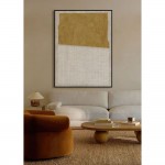 DUE MONDI ΠΙΝΑΚΑΣ ΔΙΑΚΟΣΜΗΤΙΚΟΣ ΜΕ ΚΟΡΝΙΖΑ 90x120x4cm ΚΑΜΒΑΣ ΜΠΕΖ ΜΟΥΣΤΑΡΔΙ ΞΥΛΟ ΜΑΥΡΟ c543161