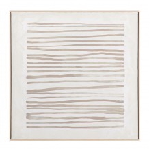 RAYA B ΠΙΝΑΚΑΣ ΔΙΑΚΟΣΜΗΤΙΚΟΣ ΜΕ ΚΟΡΝΙΖΑ 100x100x4cm ΚΑΜΒΑΣ ΜΠΕΖ ΚΑΦΕ ΞΥΛΟ ΦΥΣΙΚΟ c543162