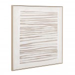 RAYA B ΠΙΝΑΚΑΣ ΔΙΑΚΟΣΜΗΤΙΚΟΣ ΜΕ ΚΟΡΝΙΖΑ 100x100x4cm ΚΑΜΒΑΣ ΜΠΕΖ ΚΑΦΕ ΞΥΛΟ ΦΥΣΙΚΟ c543162