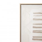 RAYA B ΠΙΝΑΚΑΣ ΔΙΑΚΟΣΜΗΤΙΚΟΣ ΜΕ ΚΟΡΝΙΖΑ 100x100x4cm ΚΑΜΒΑΣ ΜΠΕΖ ΚΑΦΕ ΞΥΛΟ ΦΥΣΙΚΟ c543162