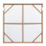 RAYA B ΠΙΝΑΚΑΣ ΔΙΑΚΟΣΜΗΤΙΚΟΣ ΜΕ ΚΟΡΝΙΖΑ 100x100x4cm ΚΑΜΒΑΣ ΜΠΕΖ ΚΑΦΕ ΞΥΛΟ ΦΥΣΙΚΟ c543162