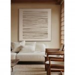 RAYA B ΠΙΝΑΚΑΣ ΔΙΑΚΟΣΜΗΤΙΚΟΣ ΜΕ ΚΟΡΝΙΖΑ 100x100x4cm ΚΑΜΒΑΣ ΜΠΕΖ ΚΑΦΕ ΞΥΛΟ ΦΥΣΙΚΟ c543162