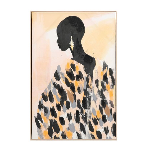 VOIX NOIRE ΠΙΝΑΚΑΣ ΔΙΑΚΟΣΜΗΤΙΚΟΣ ΜΕ ΚΟΡΝΙΖΑ 80x120x4cm ΚΑΜΒΑΣ ΠΟΛΥΧΡΩΜΟ ΞΥΛΟ ΦΥΣΙΚΟ c543163