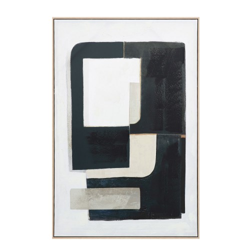 DEL SIL ΠΙΝΑΚΑΣ ΔΙΑΚΟΣΜΗΤΙΚΟΣ ΜΕ ΚΟΡΝΙΖΑ 80x120x4cm ΚΑΜΒΑΣ ΜΑΥΡΟ ΓΚΡΙ ΜΠΕΖ ΞΥΛΟ ΦΥΣΙΚΟ c543165