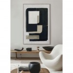 DEL SIL ΠΙΝΑΚΑΣ ΔΙΑΚΟΣΜΗΤΙΚΟΣ ΜΕ ΚΟΡΝΙΖΑ 80x120x4cm ΚΑΜΒΑΣ ΜΑΥΡΟ ΓΚΡΙ ΜΠΕΖ ΞΥΛΟ ΦΥΣΙΚΟ c543165