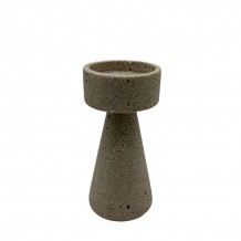 LITO ΚΗΡΟΠΗΓΙΟ 9 5x9 5x19 8cm POLYRESIN STONE ΜΠΕΖ c543172