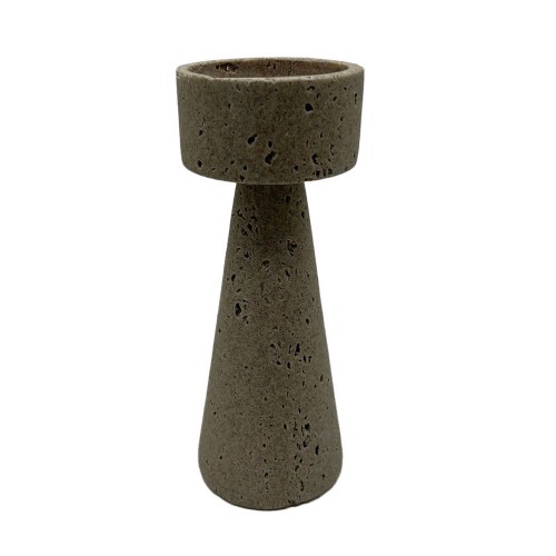 LITO ΚΗΡΟΠΗΓΙΟ 9 5x9 5x25 2cm POLYRESIN STONE ΜΠΕΖ c543173