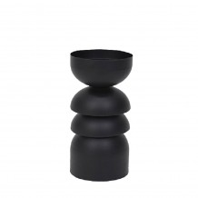 ZULU ΔΙΑΚΟΣΜΗΤΙΚΟ ΚΗΡΟΠΗΓΙΟ 11x11x29 5cm ΜΕΤΑΛΛΟ ΜΑΥΡΟ c543178