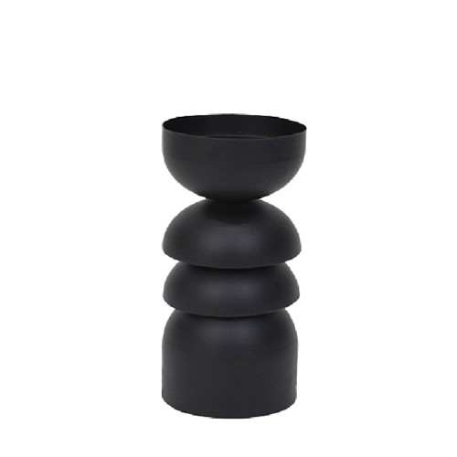 ZULU ΔΙΑΚΟΣΜΗΤΙΚΟ ΚΗΡΟΠΗΓΙΟ 11x11x29 5cm ΜΕΤΑΛΛΟ ΜΑΥΡΟ c543178